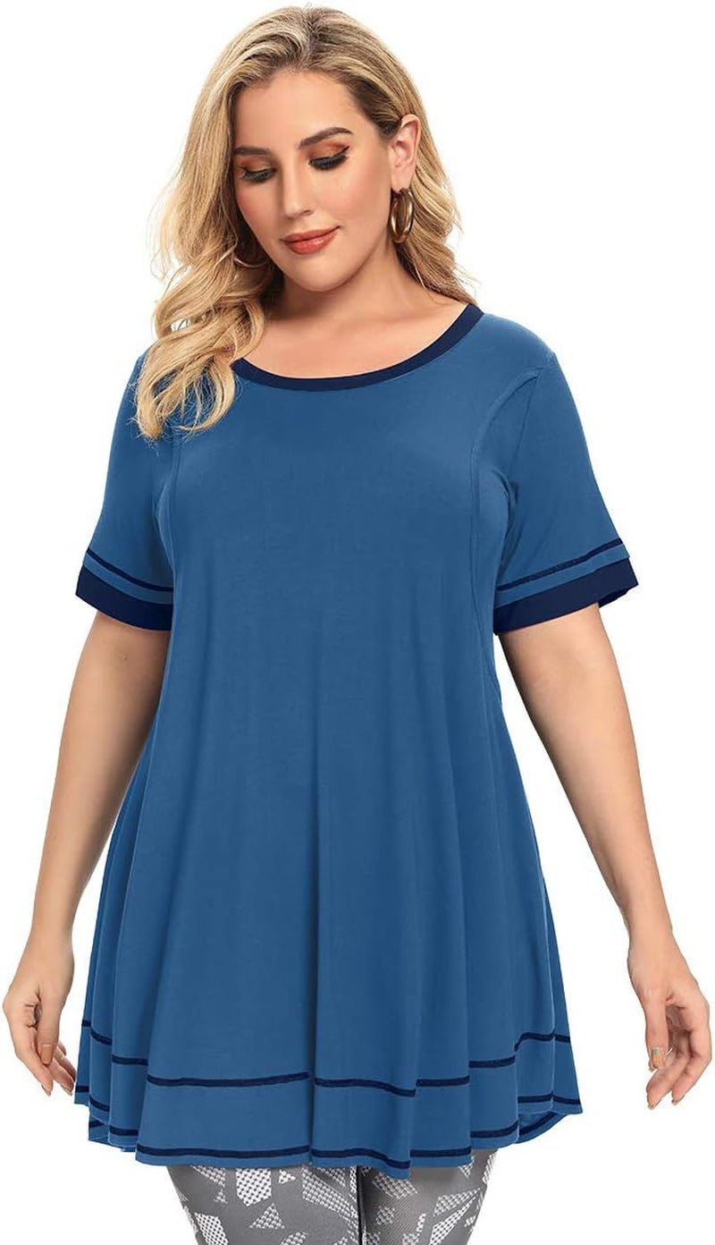 Women'S Short Sleeve Casual plus Size Nursing Maternity Clothing Swing Tunic Tops Loose Breastfeeding Shirts