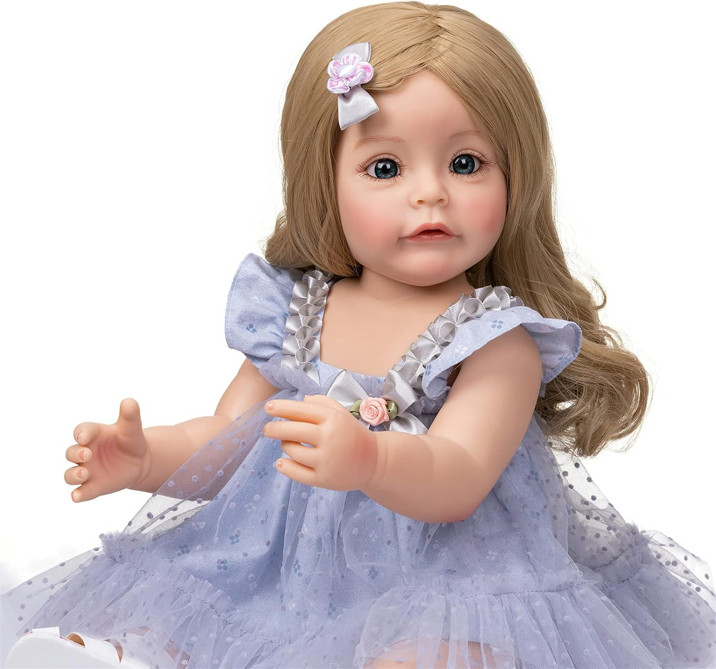 Reborn Baby Dolls 22 Inch Silicone Full Body Realistic Reborn Toddler Dolls,Waterproof Bath Girls Doll for Children Toddler Gift Set