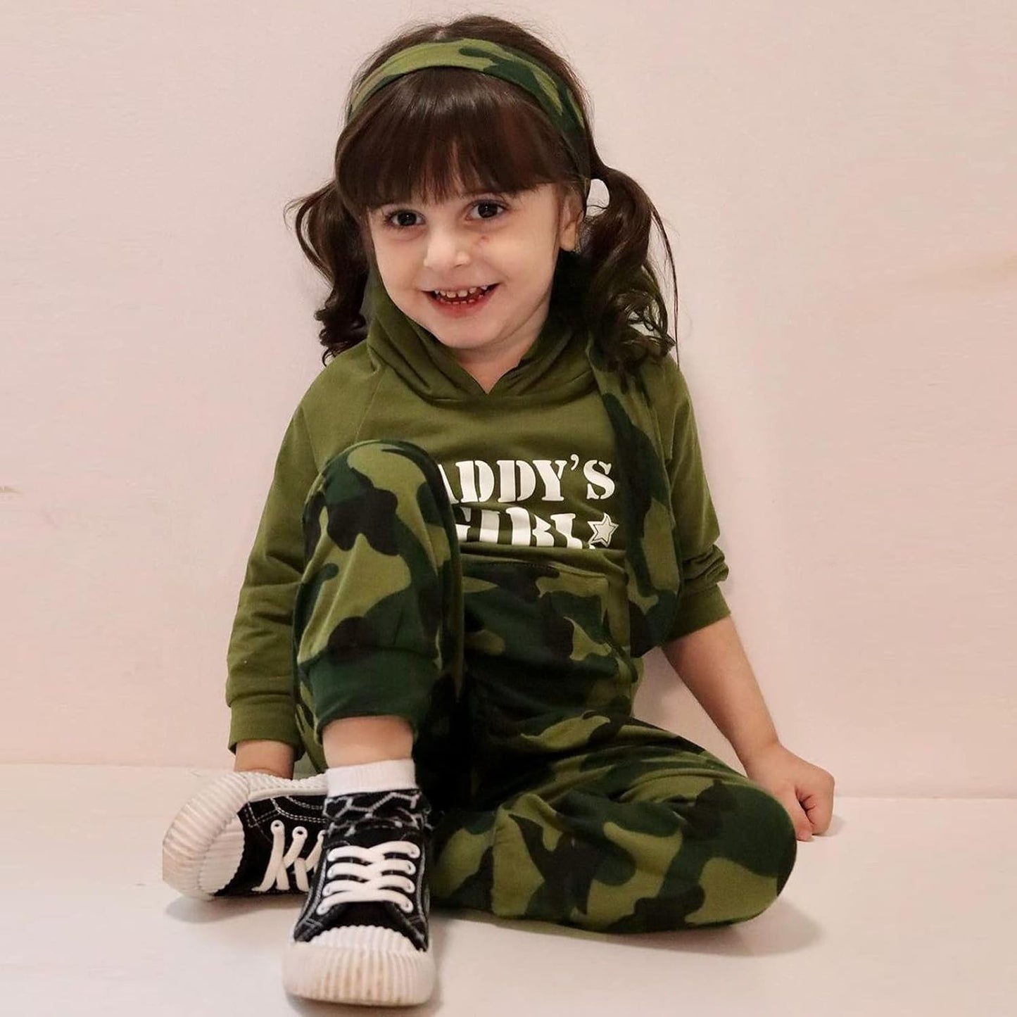 Baby Girl Boy Clothes Camouflage Outfit Letter Print Sweatshirt Camo Pant Set Toddler Sweatsuit