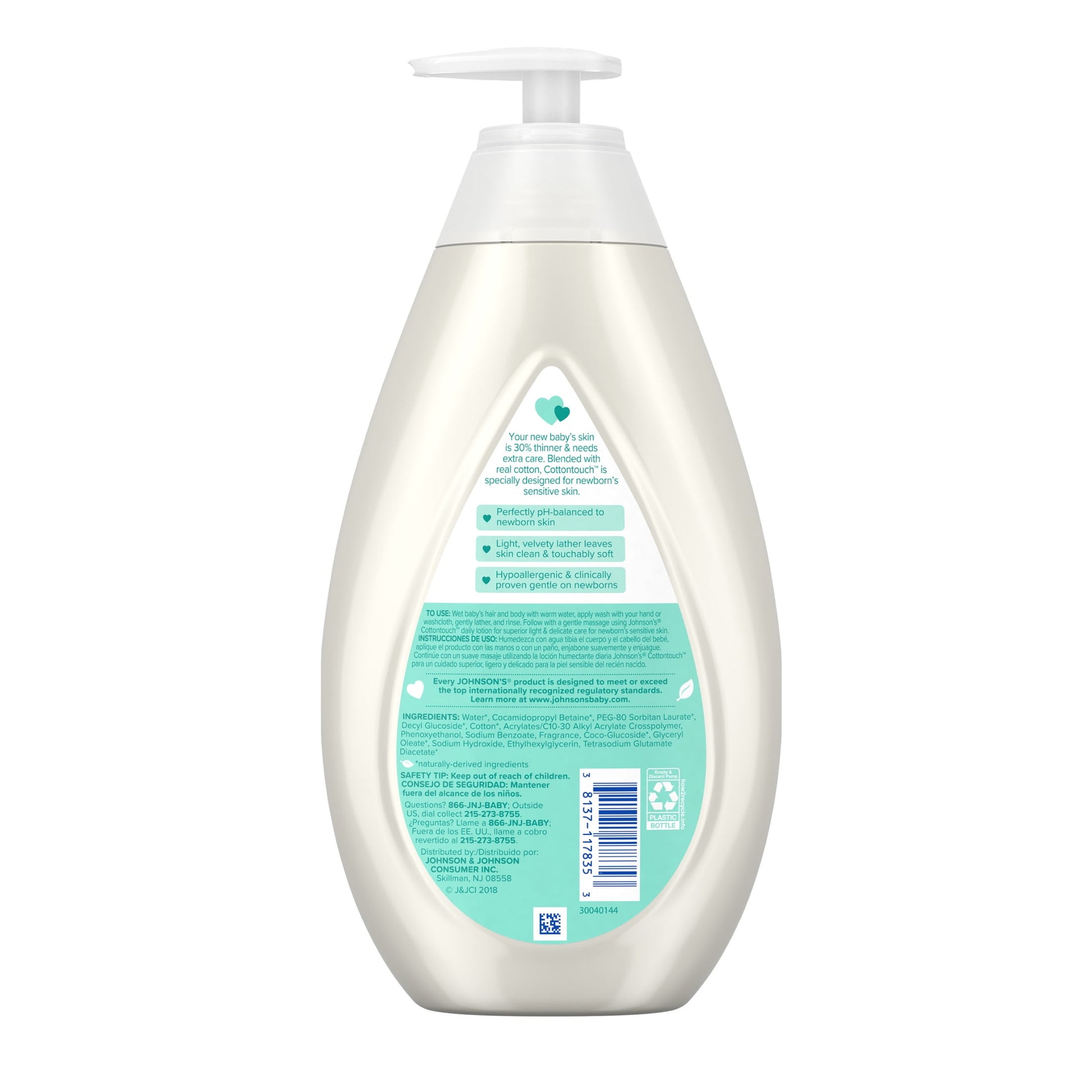 Cottontouch Newborn Baby Wash & Shampoo, 27.1 Fl. Oz