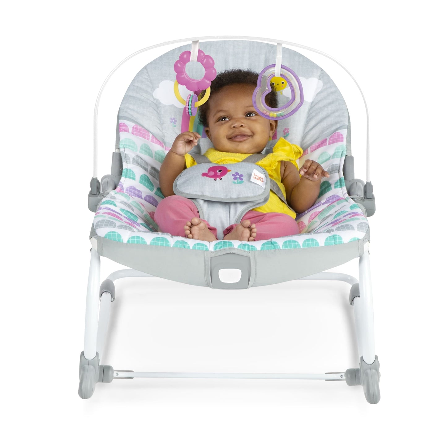 Rosy Rainbow Infant to Toddler Baby Rocker with Vibrations Newborn Unisex