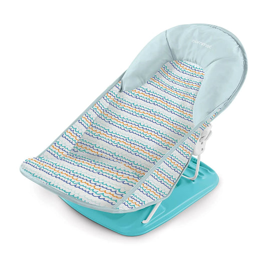 Summer Infant Deluxe Baby Bather (Ride the Waves) - Bath Support for Use in the Sink or Bathtub - Includes 3 Reclining Positions