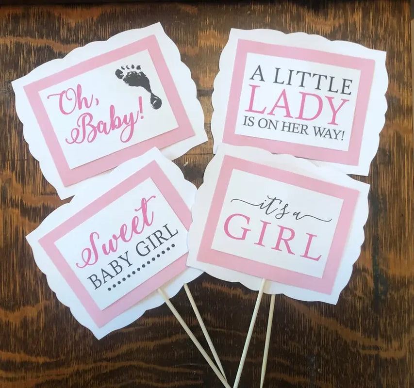 Baby Girl Baby Shower Decorations, Baby Shower Table Decor, Baby Shower Centerpieces