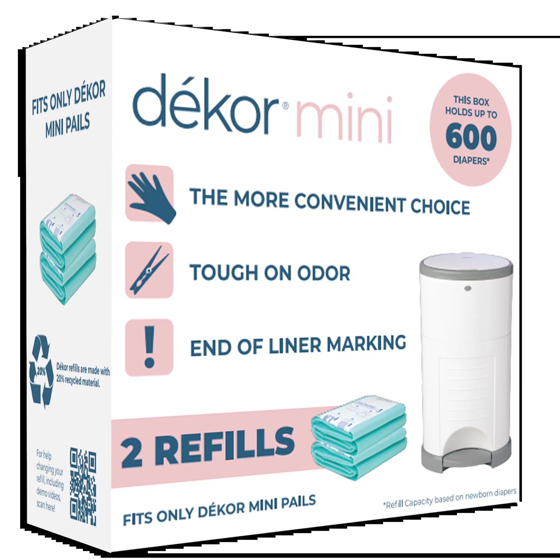 Mini Diaper Pail Refills | 2 Count