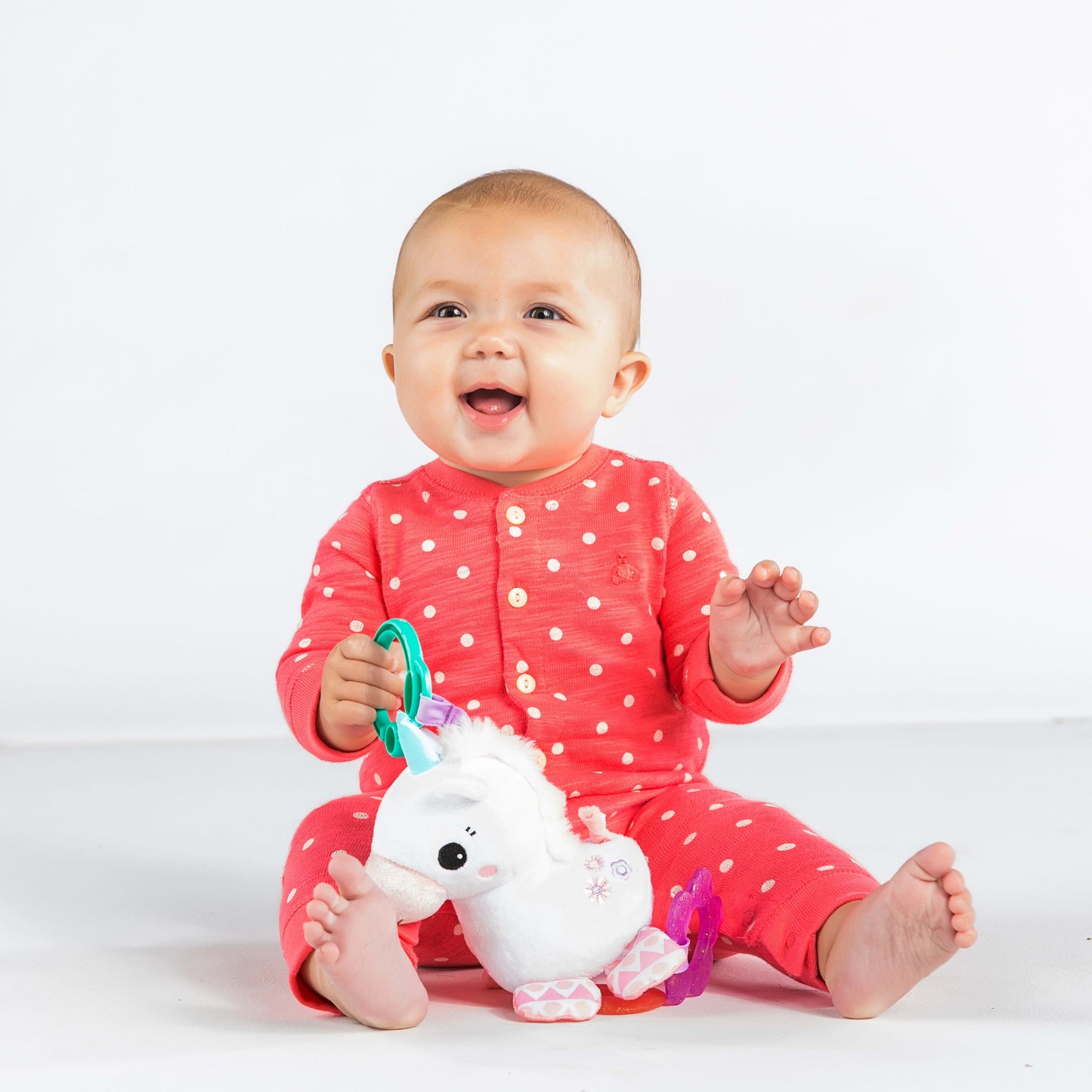 Sparkle & Shine Unicorn On-The-Go Take-Along Clip-On Toy, Ages Newborn +