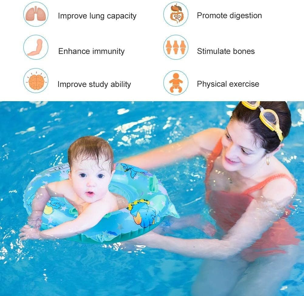 Baby Swimming Float, Inflatable Swimming Ring with Float Seat for 6 Months-6 Years Children