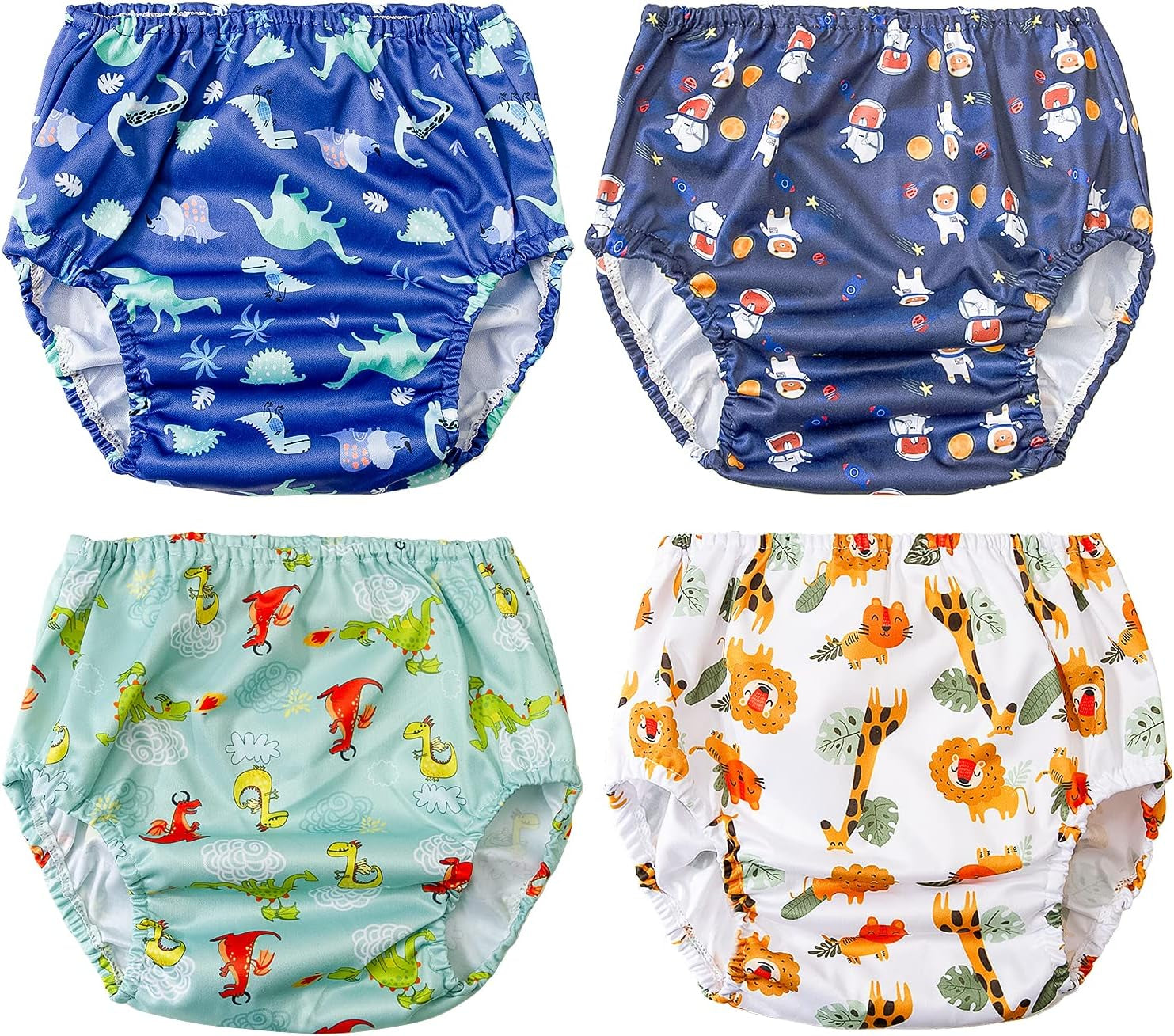 Rubber Swim Diaper Cover for Plastic Pants Good Elastic Plastic Diaper Covers for Plastic Underwear for Toddlers & Potty Training Pants Boy 1T