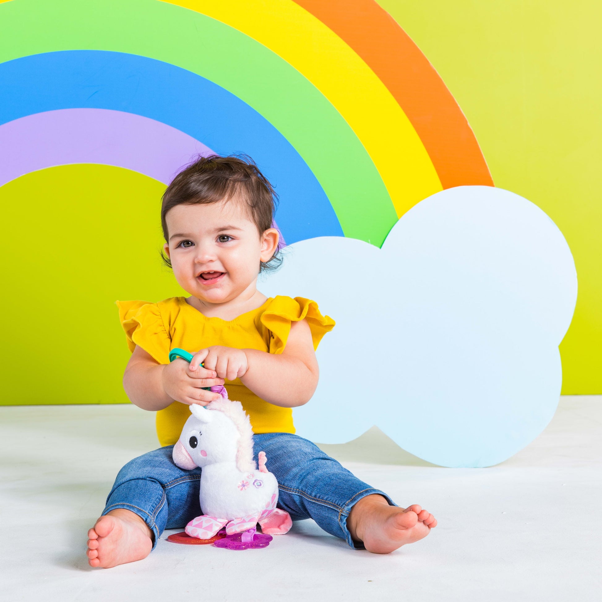 Sparkle & Shine Unicorn On-The-Go Take-Along Clip-On Toy, Ages Newborn +