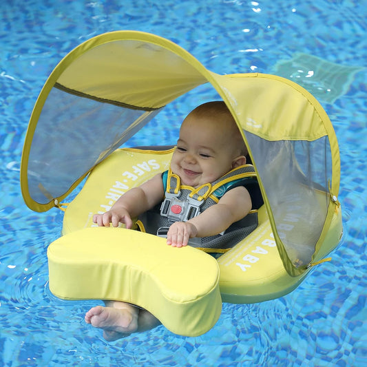 Mambobaby Add Tail Newest Baby Float with Sun Canopy – Yellow