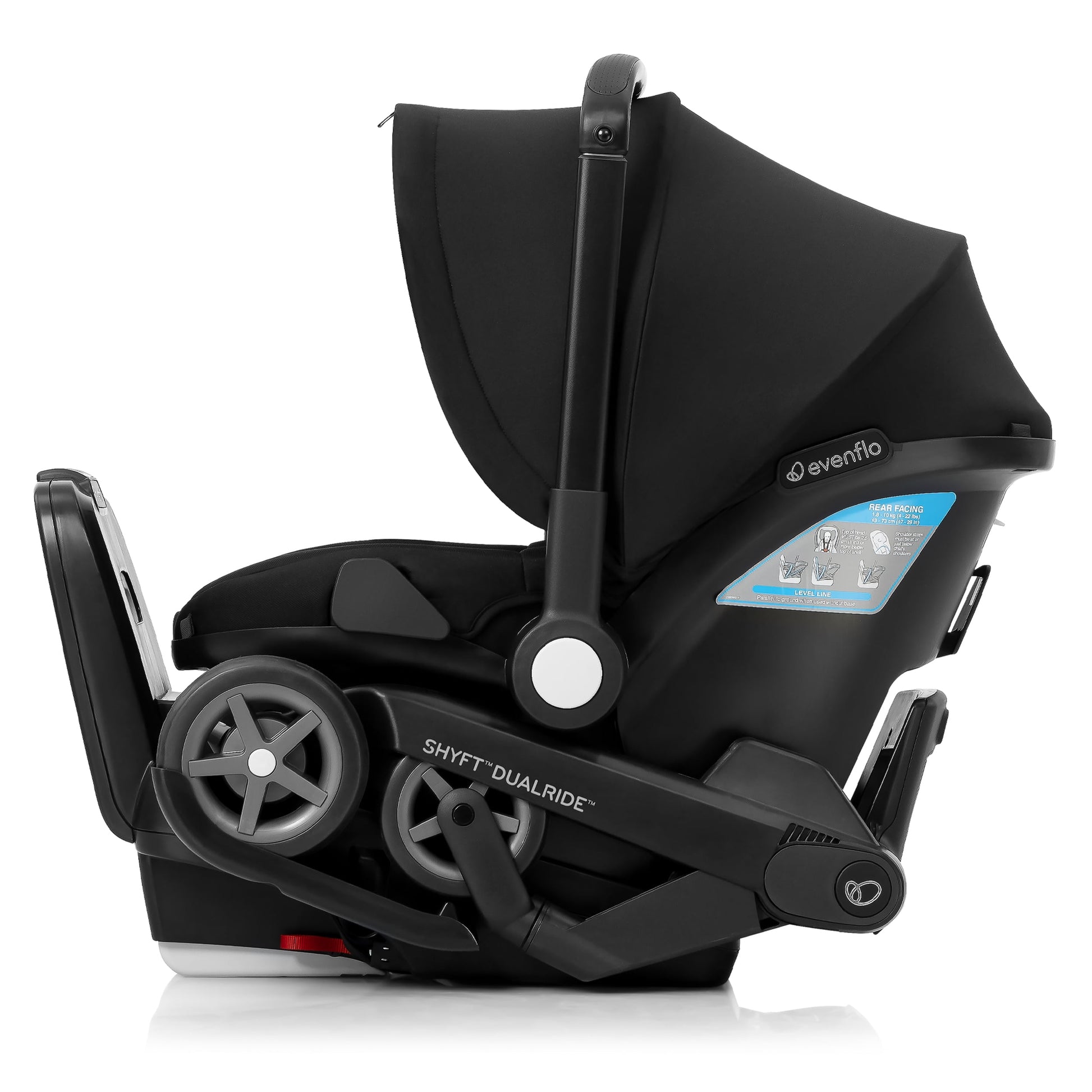 Shyft Dualride Infant Car Seat and Stroller Combo (Beaufort Black), Unisex