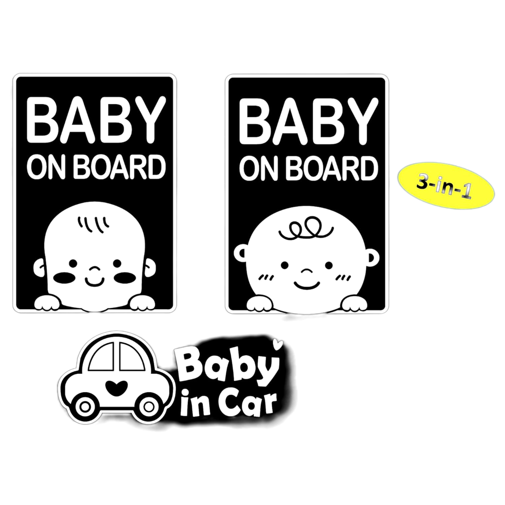 Baby on Board Sticker for Cars, Safety Baby on Board Sign